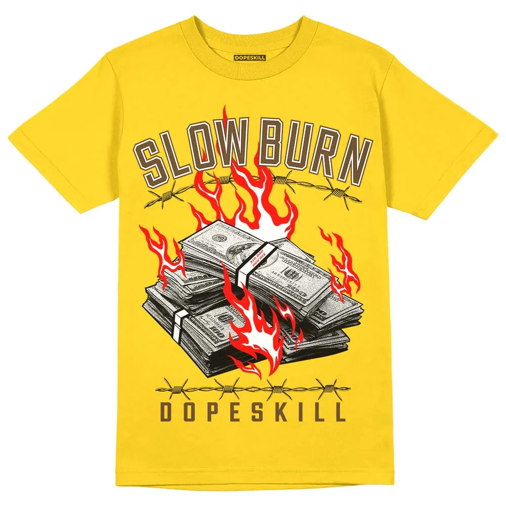Yellow Ochre 6s DopeSkill Yellow T-shirt Slow Burn Graphic sold by DopeSkill