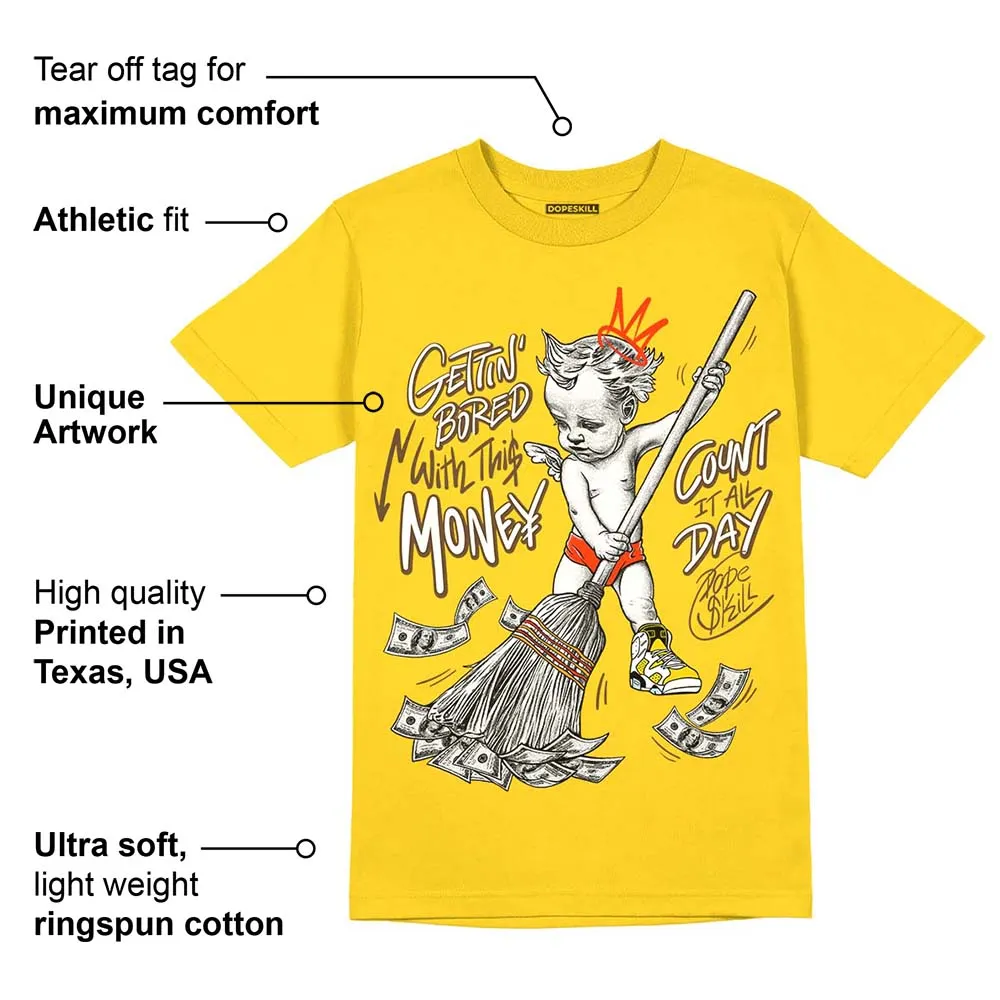 Yellow Ochre 6s DopeSkill Yellow T-shirt Gettin Bored With This Money Graphic sold by DopeSkill product image thumbnail 2