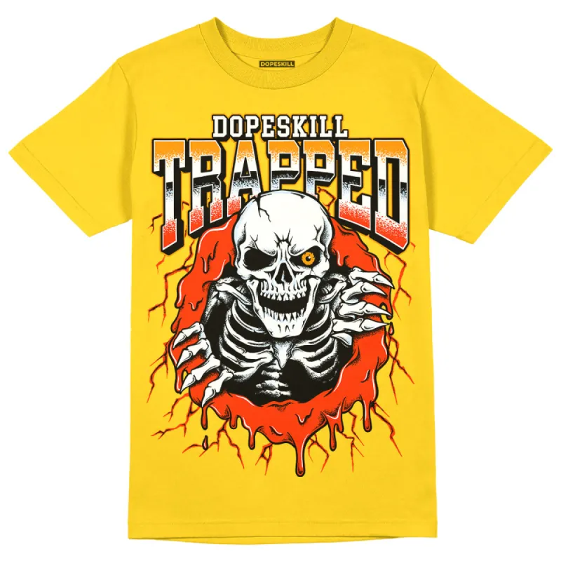Yellow Ochre 6s DopeSkill Yellow T-shirt Trapped Halloween Graphic sold by DopeSkill