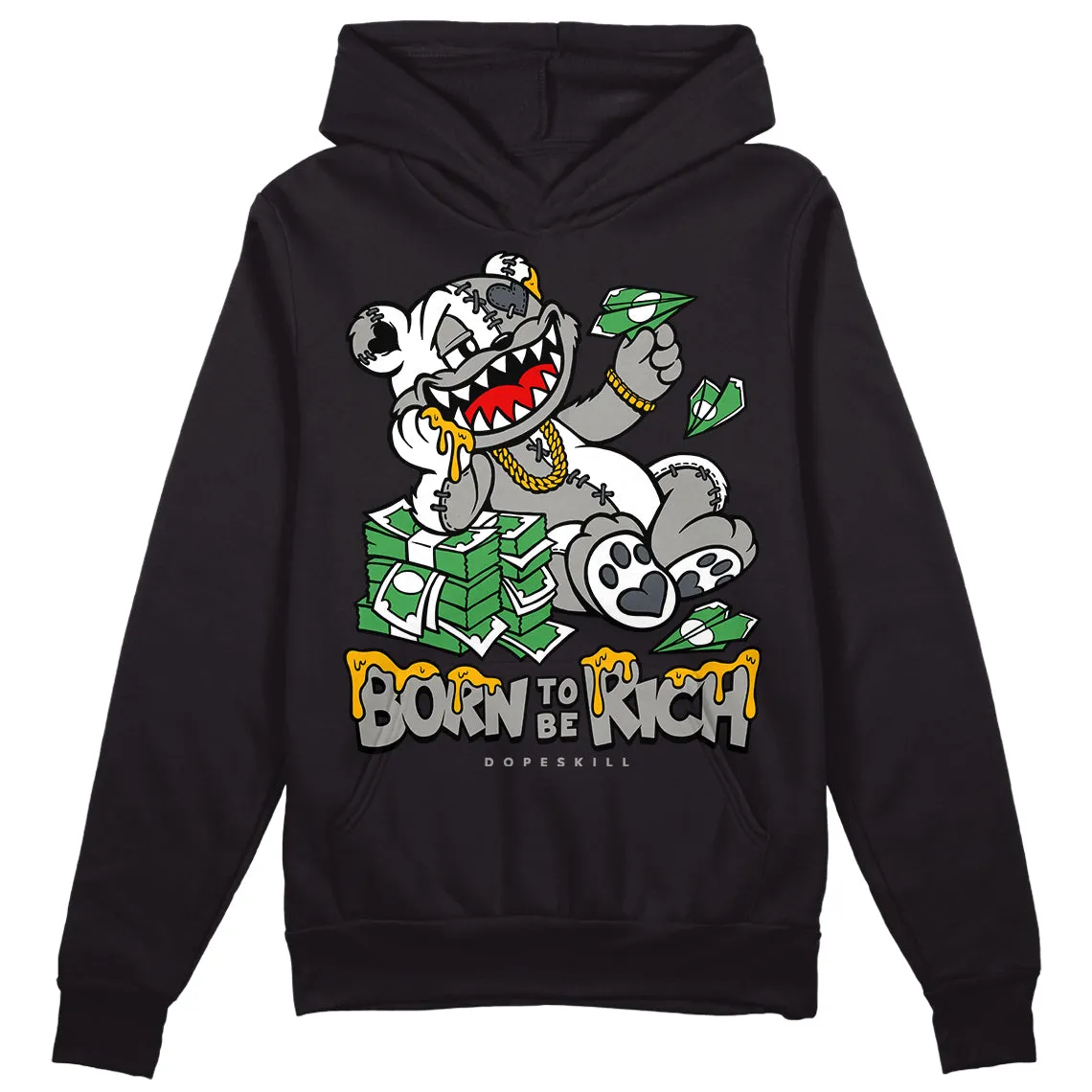 Cool Grey 11s DopeSkill Hoodie Sweatshirt Born To Be Rich Graphic sold by DopeSkill product image thumbnail 2