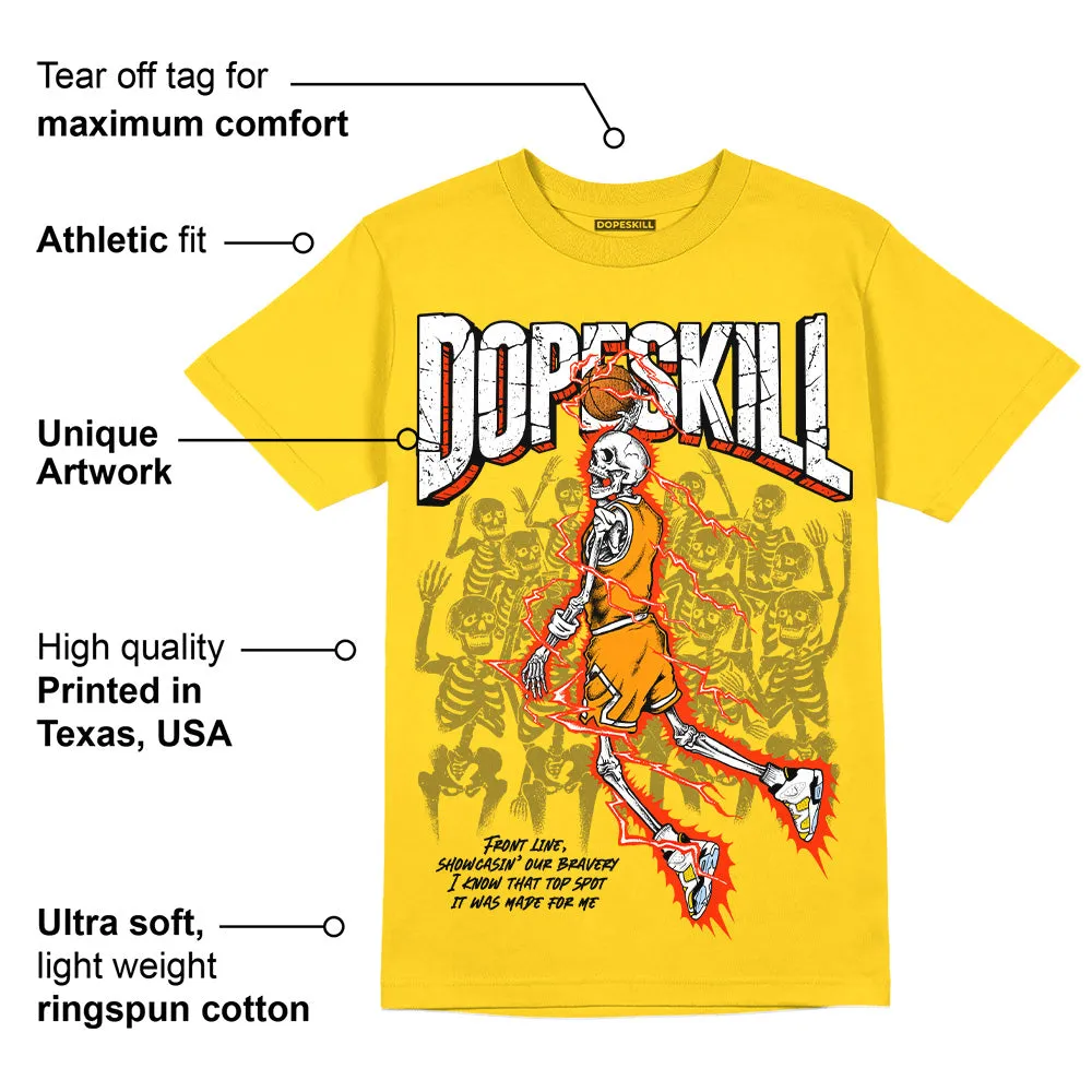 Yellow Ochre 6s DopeSkill Yellow T-shirt Thunder Dunk Graphic sold by DopeSkill product image thumbnail 2