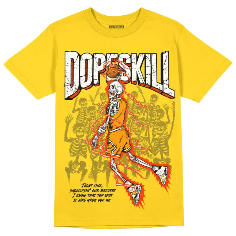 Yellow Ochre 6s DopeSkill Yellow T-shirt Thunder Dunk Graphic sold by DopeSkill
