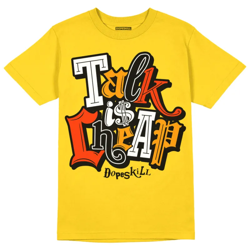 Yellow Ochre 6s DopeSkill Yellow T-shirt Talk Is Chip Graphic sold by DopeSkill