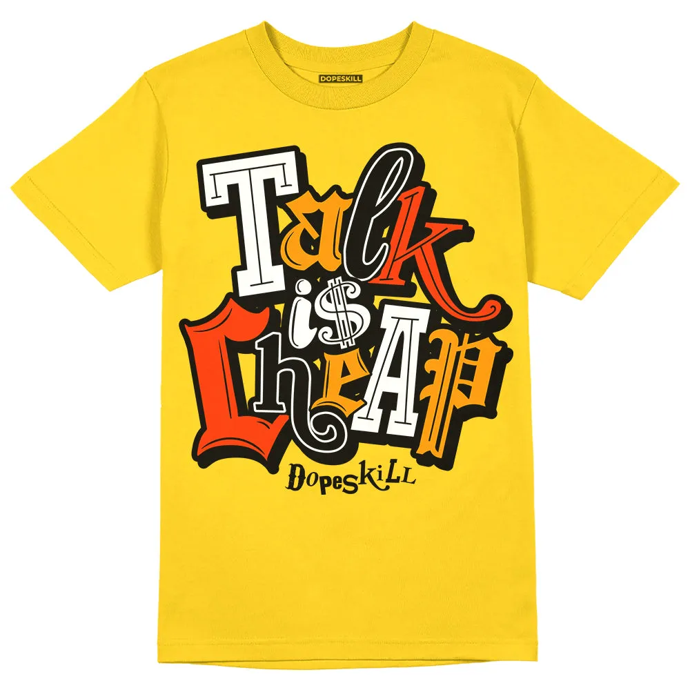 Yellow Ochre 6s DopeSkill Yellow T-shirt Talk Is Chip Graphic sold by DopeSkill