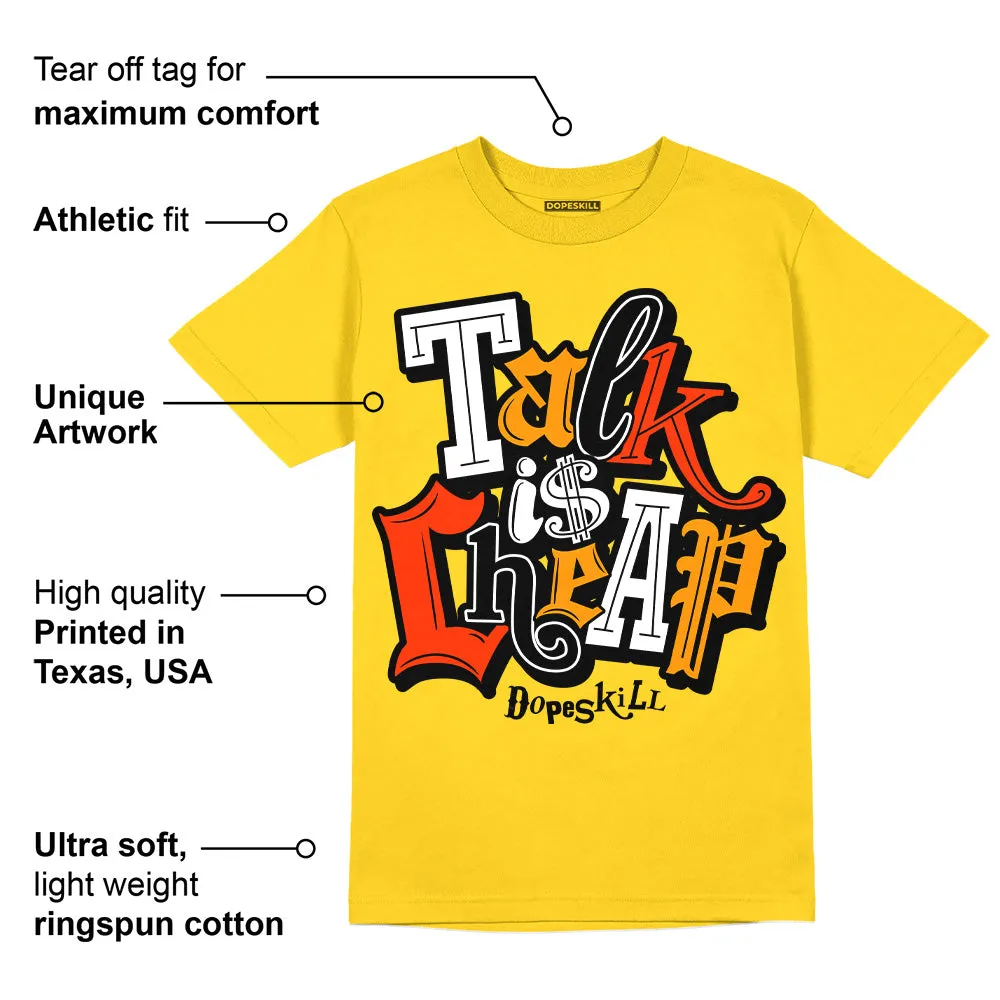 Yellow Ochre 6s DopeSkill Yellow T-shirt Talk Is Chip Graphic sold by DopeSkill product image thumbnail 2