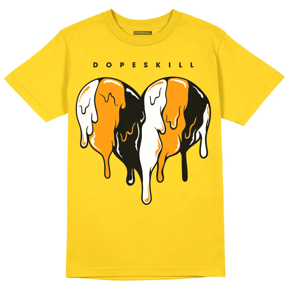 Yellow Ochre 6s DopeSkill Yellow T-shirt Slime Drip Heart Graphic sold by DopeSkill