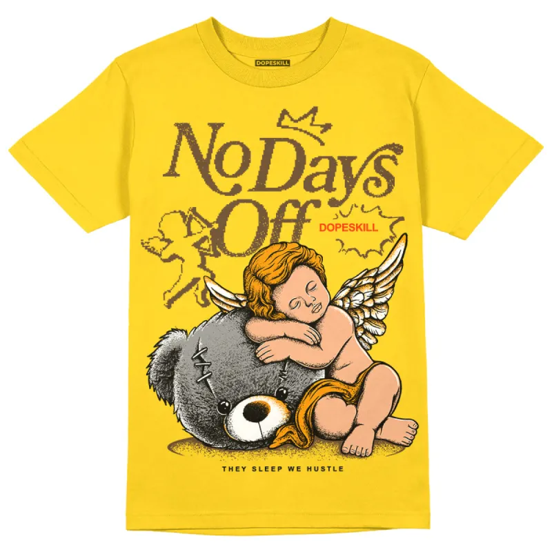Yellow Ochre 6s DopeSkill Yellow T-shirt New No Days Off Graphic sold by DopeSkill