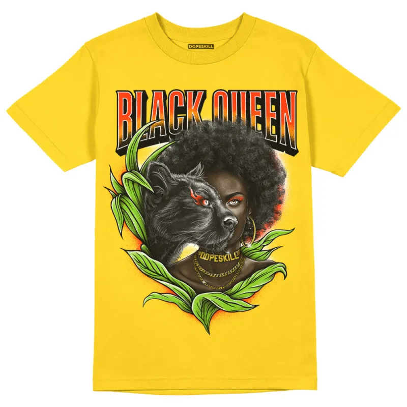 Yellow Ochre 6s DopeSkill Yellow T-shirt New Black Queen Graphic sold by DopeSkill