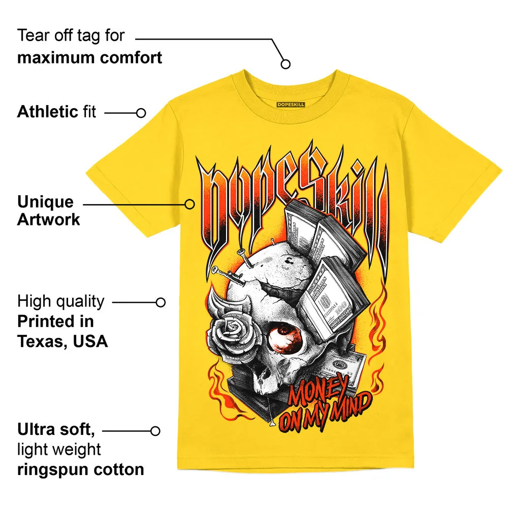 Yellow Ochre 6s DopeSkill Yellow T-shirt Money On My Mind Graphic sold by DopeSkill product image thumbnail 2