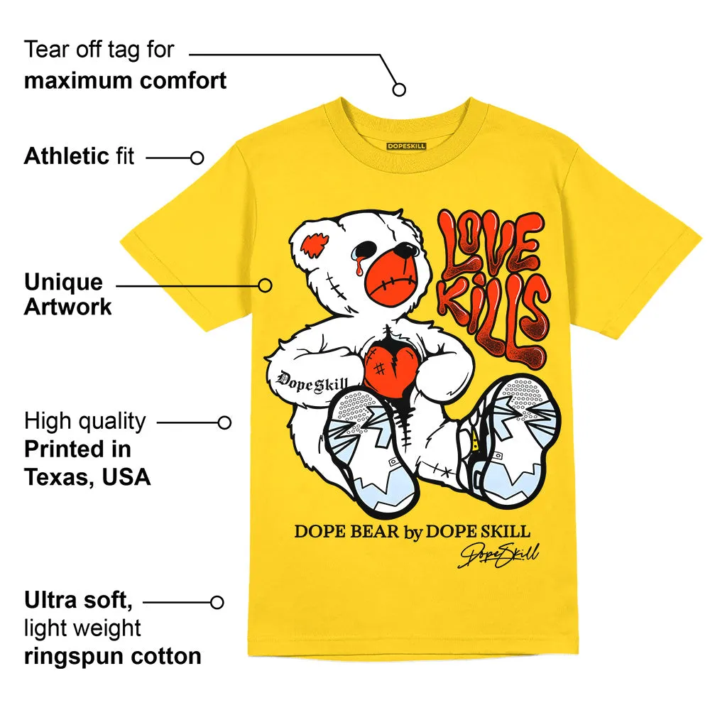 Yellow Ochre 6s DopeSkill Yellow T-shirt Love Kills Graphic sold by DopeSkill product image thumbnail 2