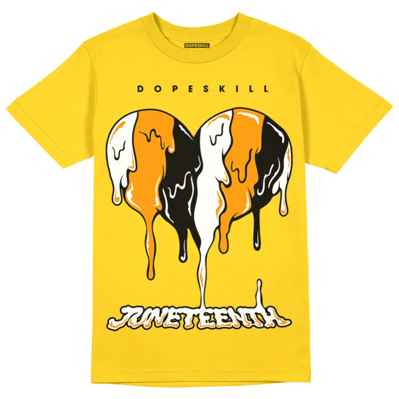 Yellow Ochre 6s DopeSkill Yellow T-shirt Juneteenth Heart Graphic sold by DopeSkill