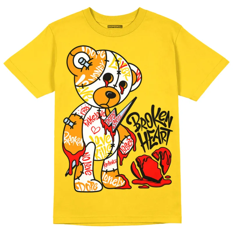 Yellow Ochre 6s DopeSkill Yellow T-shirt Broken Heart Graphic sold by DopeSkill