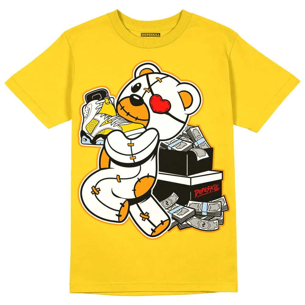 Yellow Ochre 6s DopeSkill Yellow T-shirt Bear Steals Sneaker Graphic sold by DopeSkill