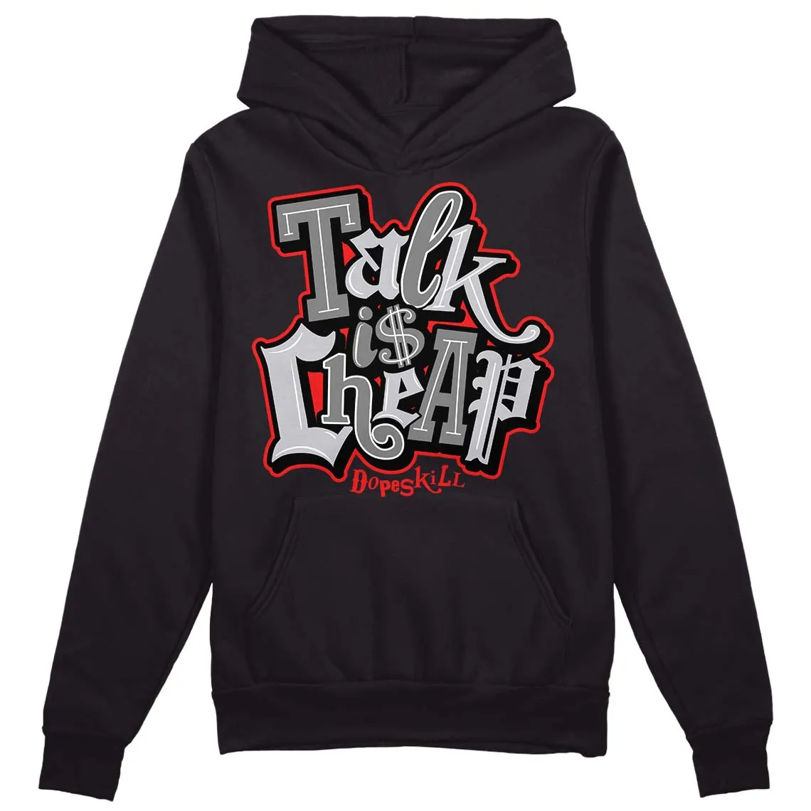 Grey Collection DopeSkill Hoodie Sweatshirt Talk Is Chip Graphic sold by DopeSkill product image thumbnail 2