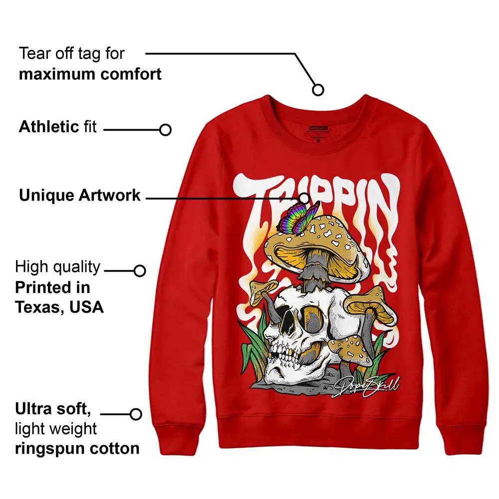 Red Collection DopeSkill Red Sweatshirt Trippin Graphic sold by DopeSkill product image thumbnail 2