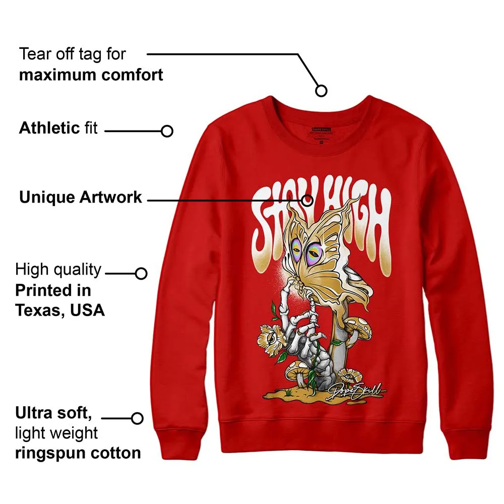 Red Collection DopeSkill Red Sweatshirt Stay High Graphic sold by DopeSkill product image thumbnail 2