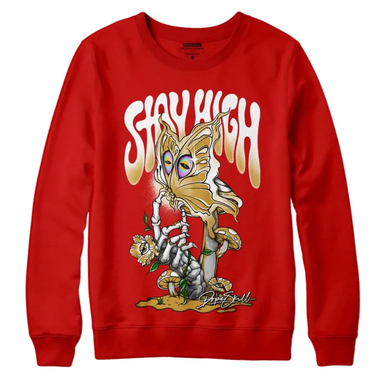 Red Collection DopeSkill Red Sweatshirt Stay High Graphic sold by DopeSkill