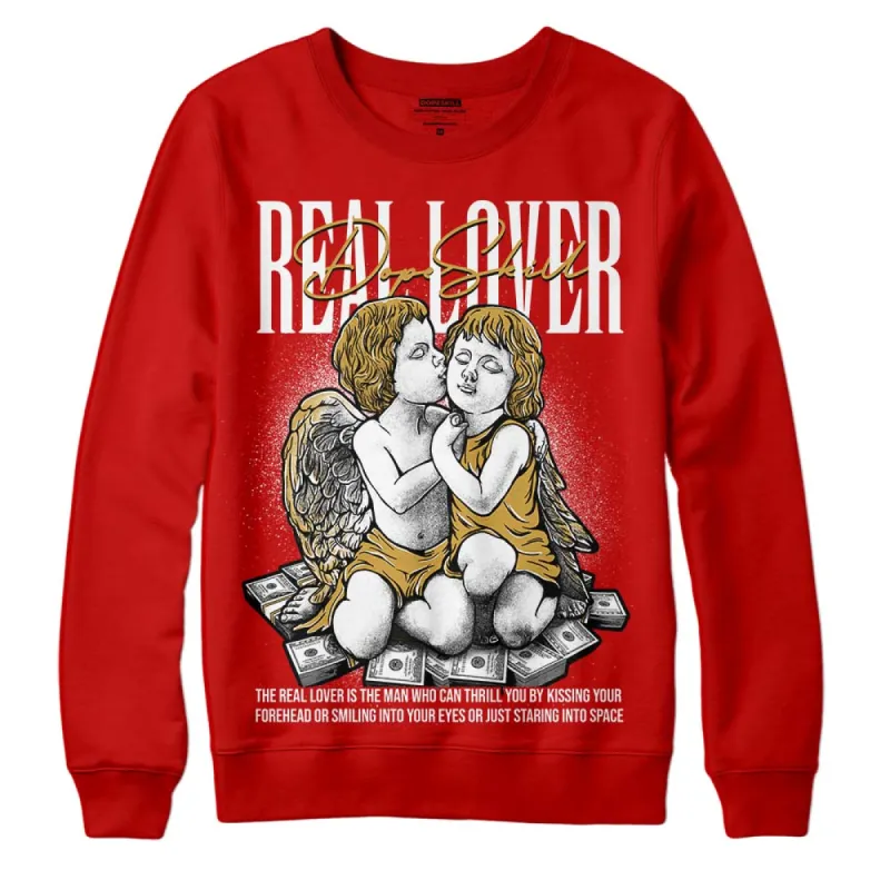 Red Collection DopeSkill Red Sweatshirt Real Lover Graphic sold by DopeSkill
