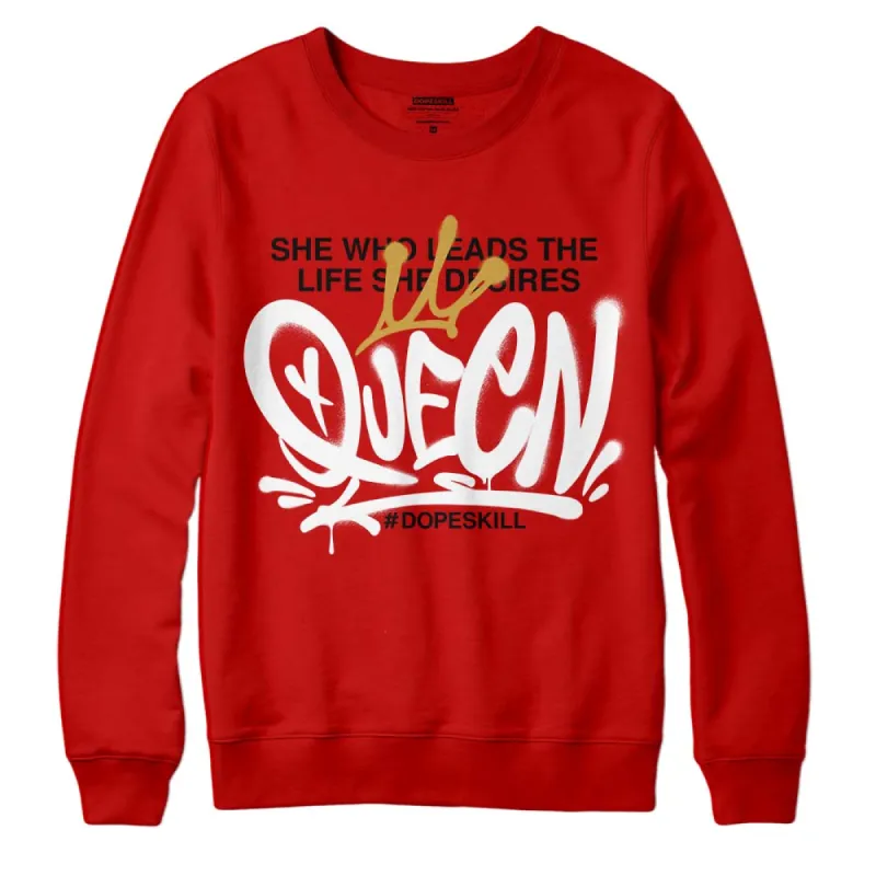 Red Collection DopeSkill Red Sweatshirt Queen Graphic sold by DopeSkill