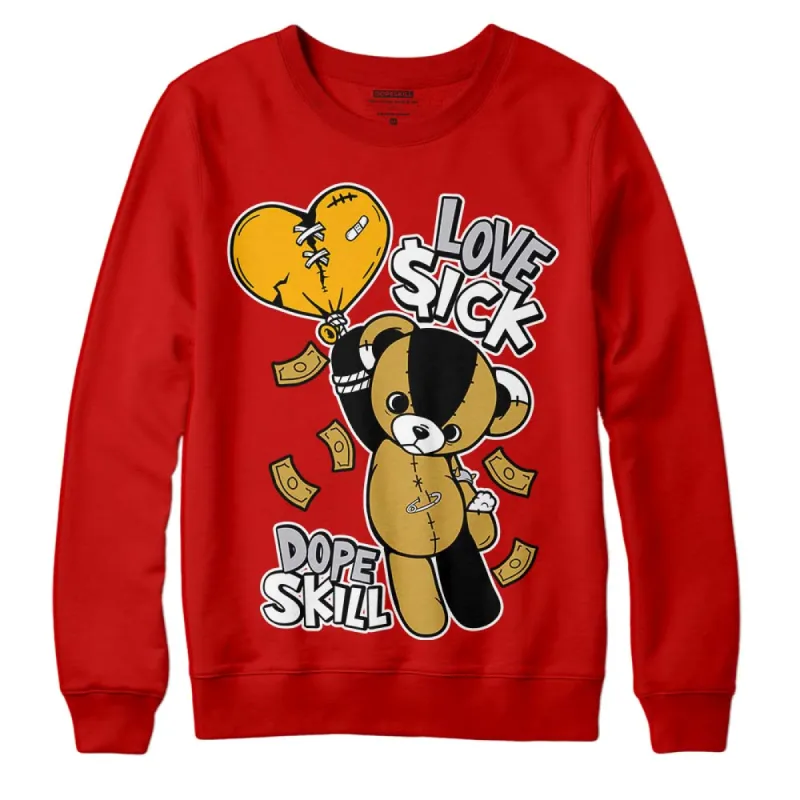 Red Collection DopeSkill Red Sweatshirt Love Sick Graphic sold by DopeSkill