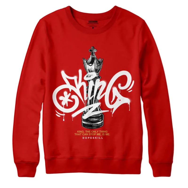 Red Collection DopeSkill Red Sweatshirt King Chess Graphic sold by DopeSkill