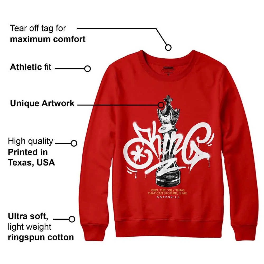 Red Collection DopeSkill Red Sweatshirt King Chess Graphic sold by DopeSkill product image thumbnail 2