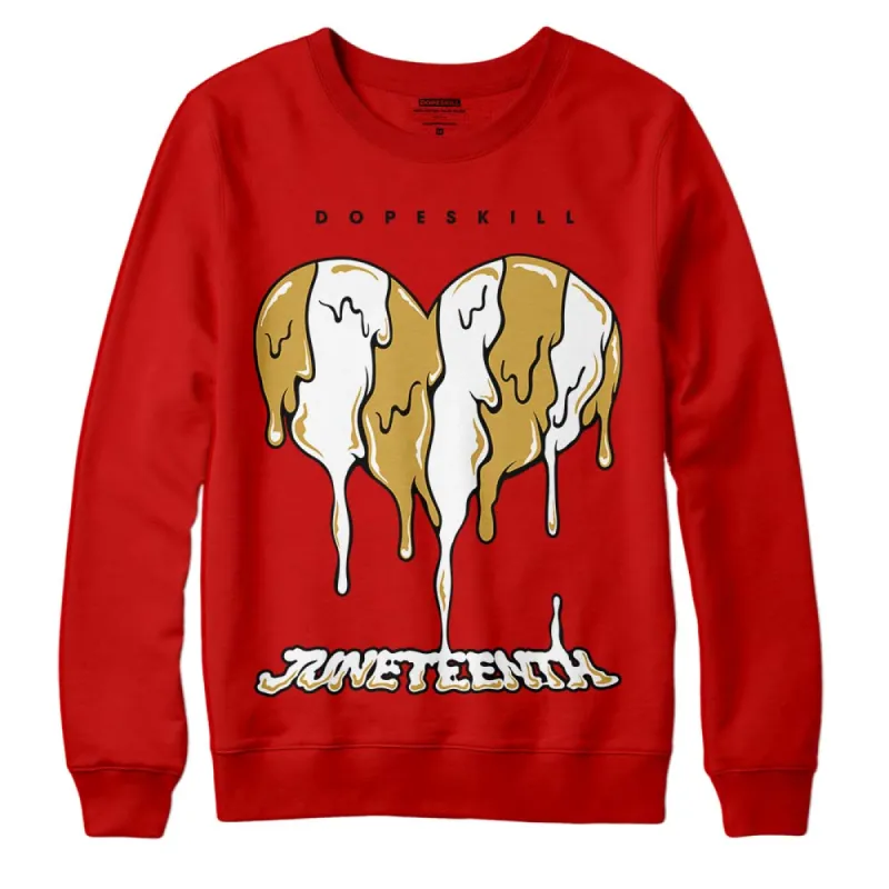 Red Collection DopeSkill Red Sweatshirt Juneteenth Heart Graphic sold by DopeSkill