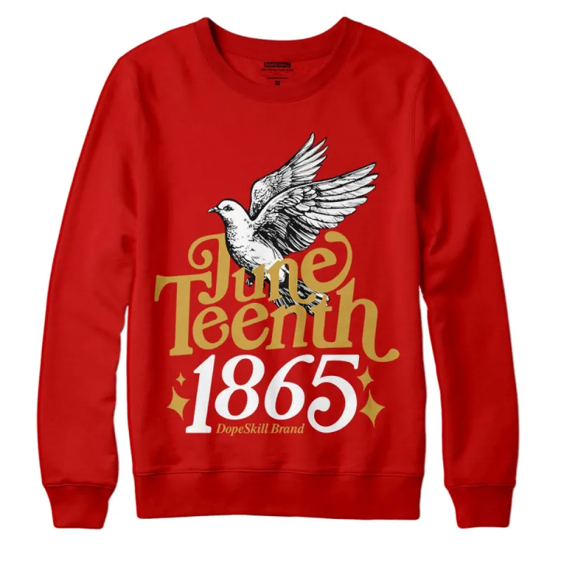 Red Collection DopeSkill Red Sweatshirt Juneteenth 1865 Graphic sold by DopeSkill