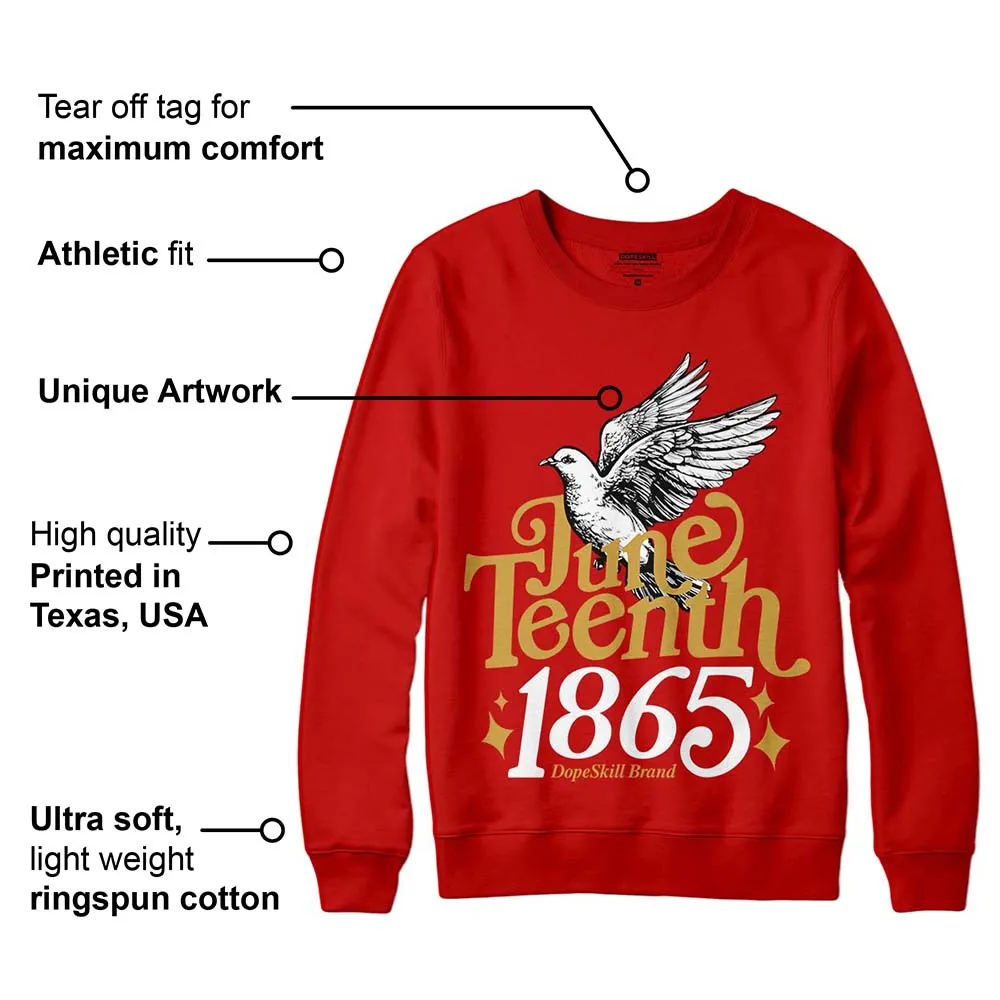 Red Collection DopeSkill Red Sweatshirt Juneteenth 1865 Graphic sold by DopeSkill product image thumbnail 2