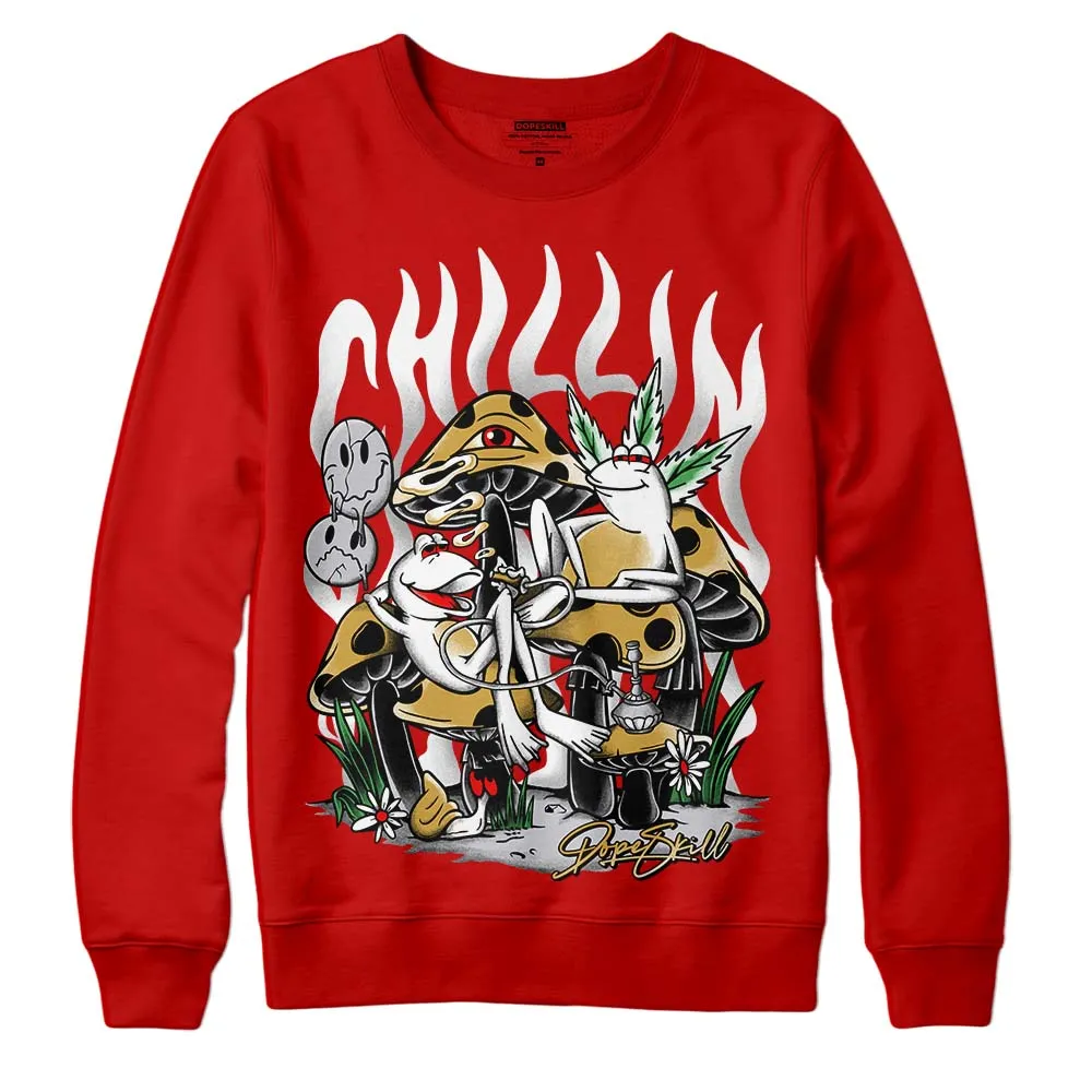 Red Collection DopeSkill Red Sweatshirt Chillin Graphic sold by DopeSkill