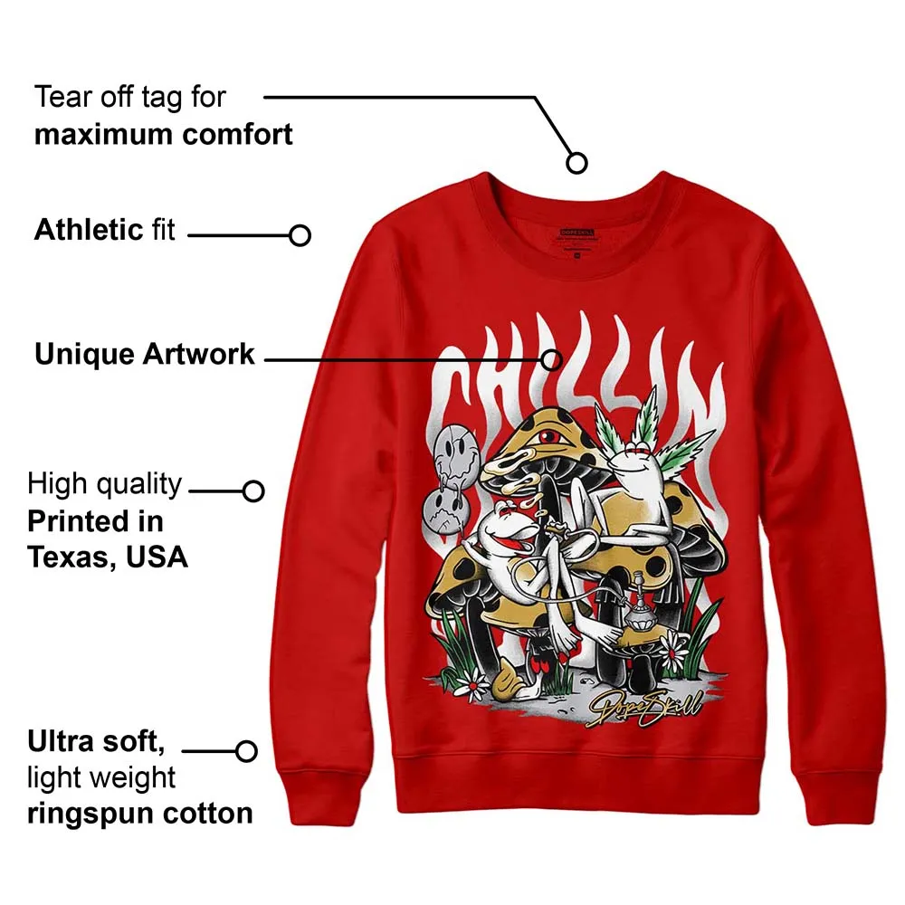 Red Collection DopeSkill Red Sweatshirt Chillin Graphic sold by DopeSkill product image thumbnail 2