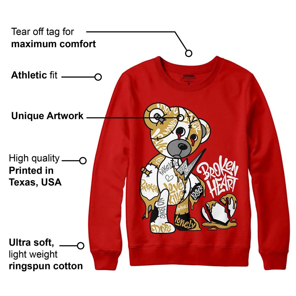 Red Collection DopeSkill Red Sweatshirt Broken Heart Graphic sold by DopeSkill product image thumbnail 2