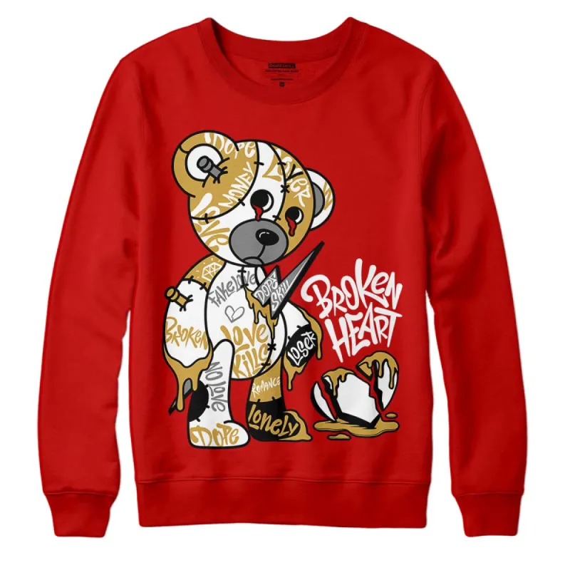 Red Collection DopeSkill Red Sweatshirt Broken Heart Graphic sold by DopeSkill