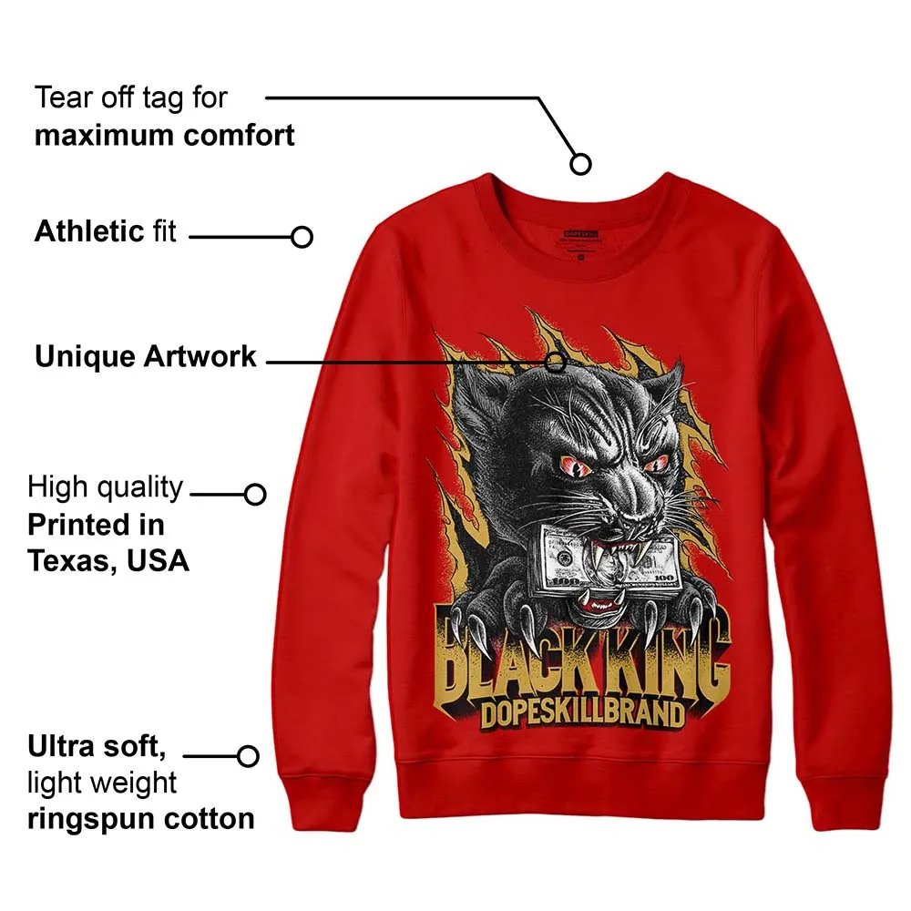 Red Collection DopeSkill Red Sweatshirt Black King Graphic sold by DopeSkill product image thumbnail 2
