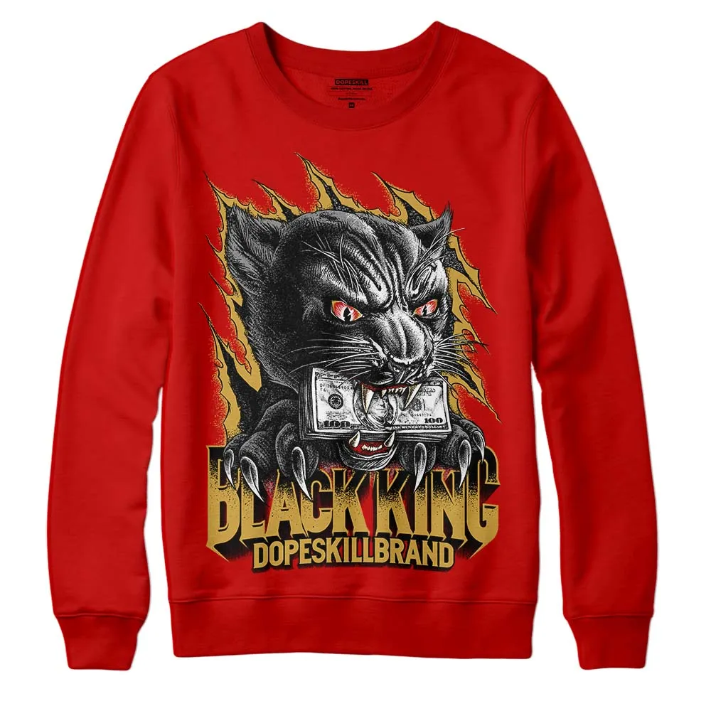 Red Collection DopeSkill Red Sweatshirt Black King Graphic sold by DopeSkill