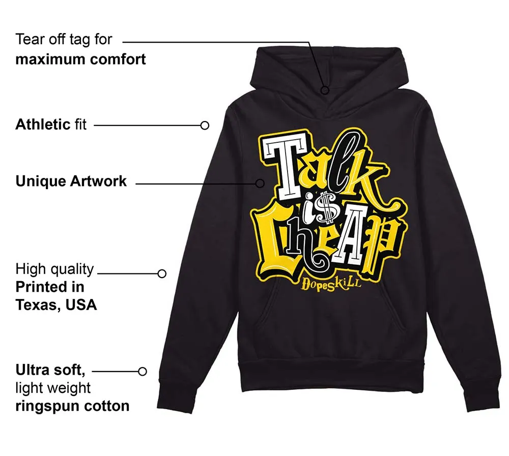 Yellow Ochre 6s DopeSkill Hoodie Sweatshirt Talk Is Chip Graphic sold by DopeSkill product image thumbnail 3
