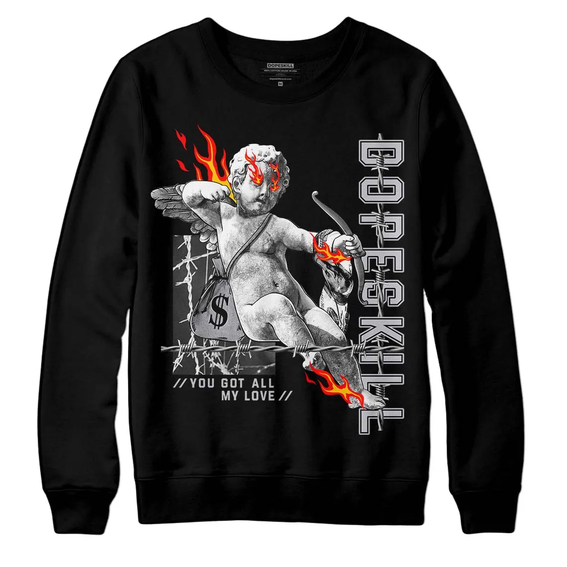 Grey Collection DopeSkill Sweatshirt You Got All My Love Graphic sold by DopeSkill product image thumbnail 2