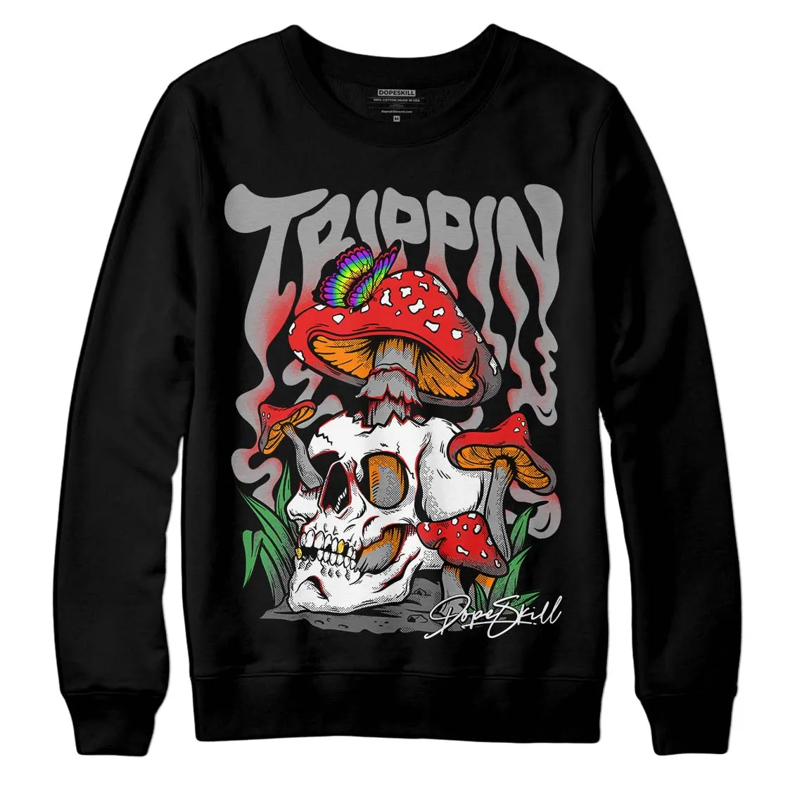 Grey Collection DopeSkill Sweatshirt Trippin Graphic sold by DopeSkill product image thumbnail 2
