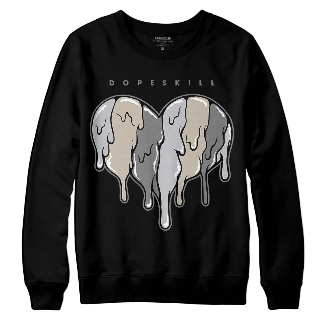 Grey Collection DopeSkill Sweatshirt Slime Drip Heart Graphic sold by DopeSkill product image thumbnail 2