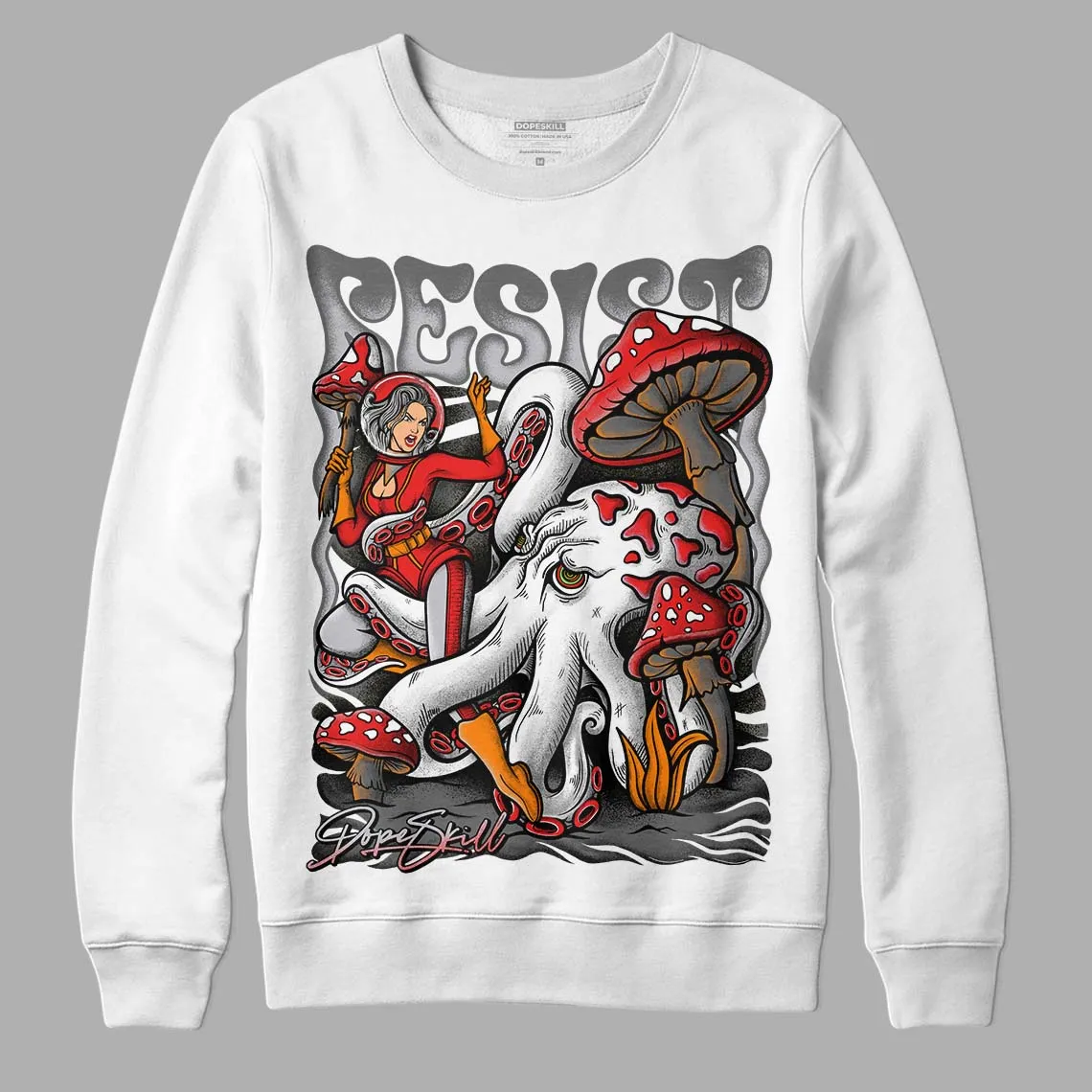 Grey Collection DopeSkill Sweatshirt Resist Graphic sold by DopeSkill
