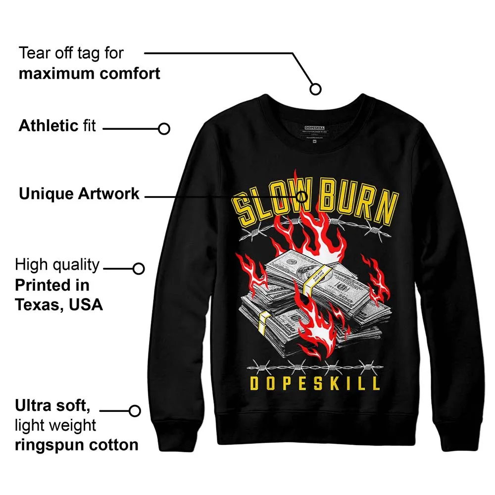 Yellow Ochre 6s DopeSkill Sweatshirt Slow Burn Graphic sold by DopeSkill product image thumbnail 3