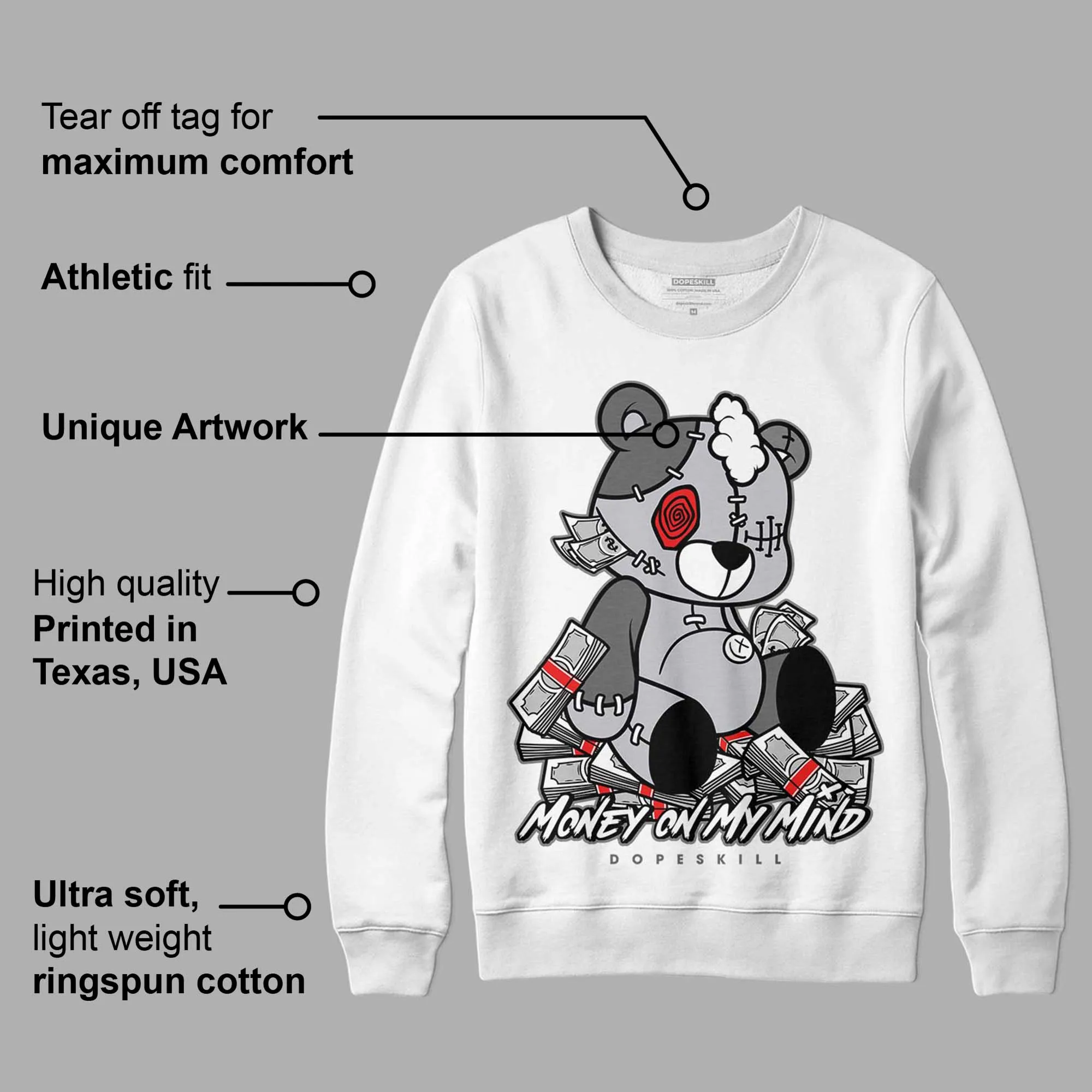 Grey Collection DopeSkill Sweatshirt MOMM Bear Graphic sold by DopeSkill product image thumbnail 3