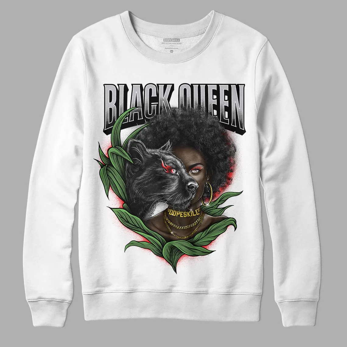 Grey Collection DopeSkill Sweatshirt New Black Queen Graphic sold by DopeSkill