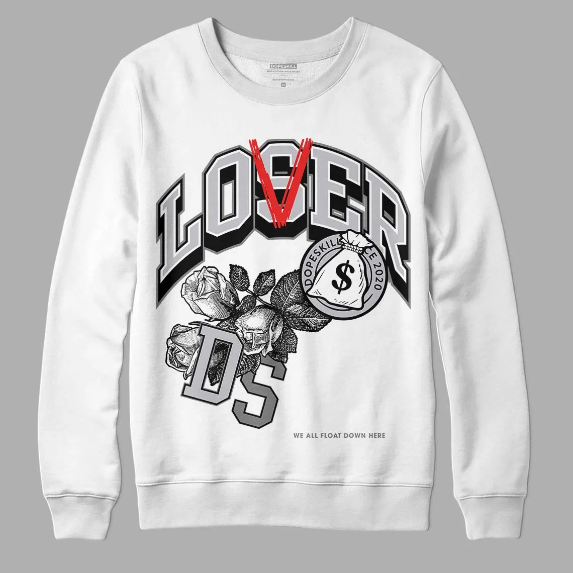 Grey Collection DopeSkill Sweatshirt Loser Lover Graphic sold by DopeSkill