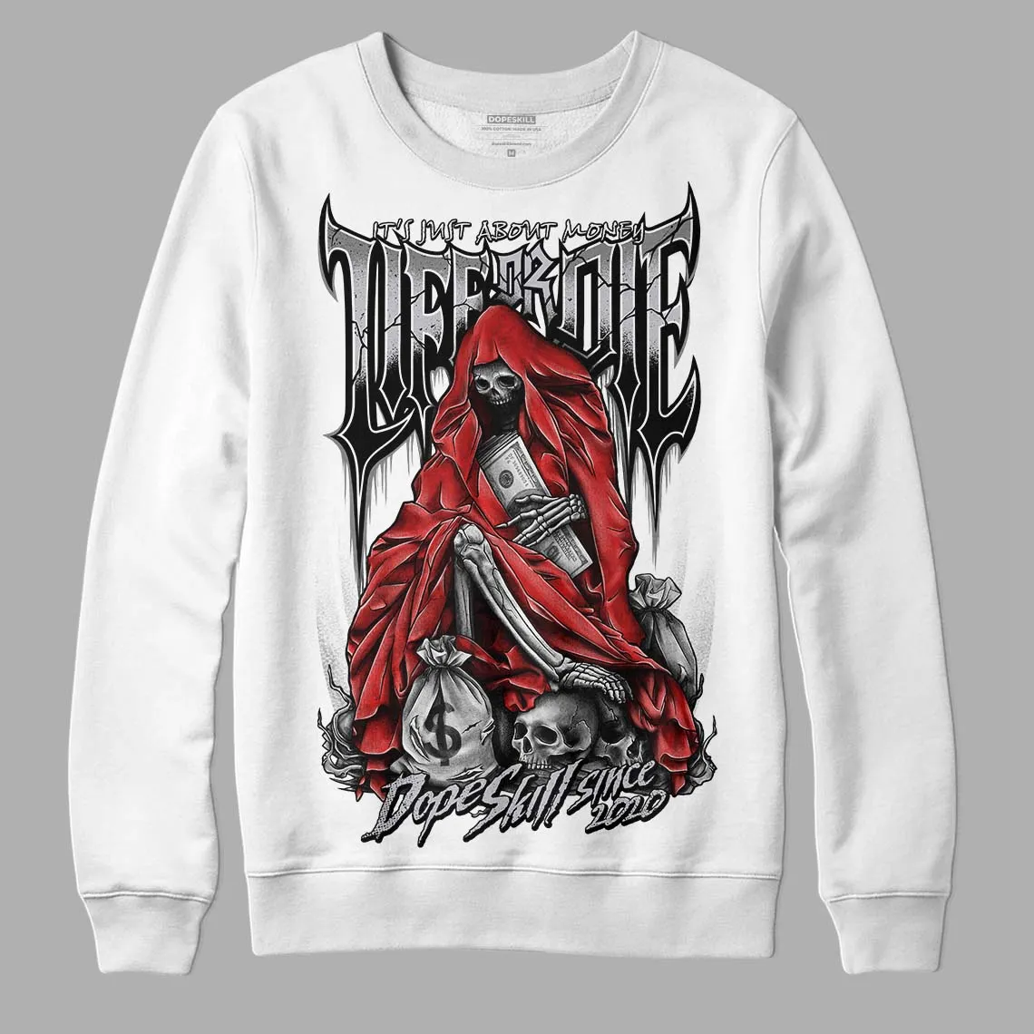 Grey Collection DopeSkill Sweatshirt Life or Die Graphic sold by DopeSkill