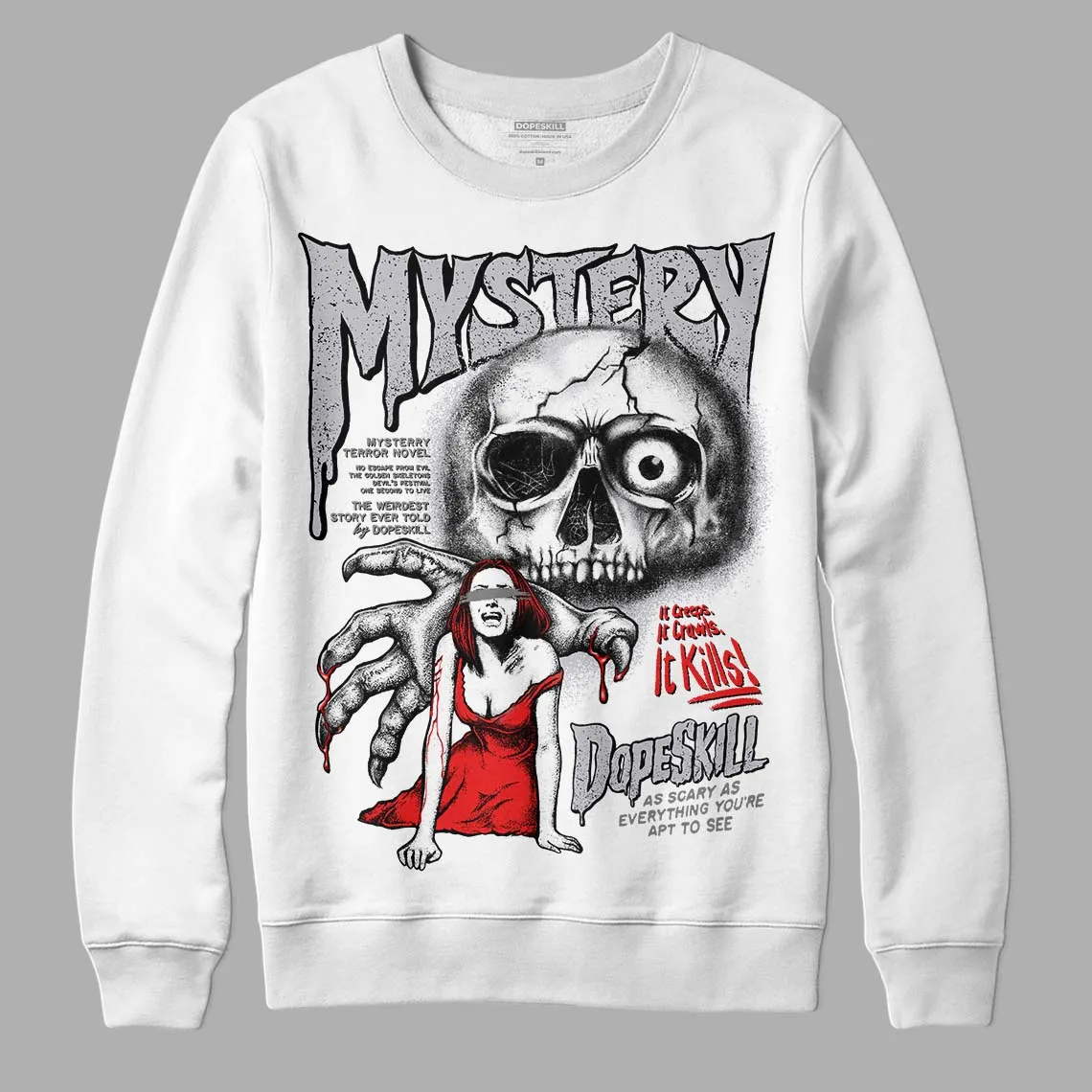 Grey Collection DopeSkill Sweatshirt Mystery Ghostly Grasp Graphic sold by DopeSkill