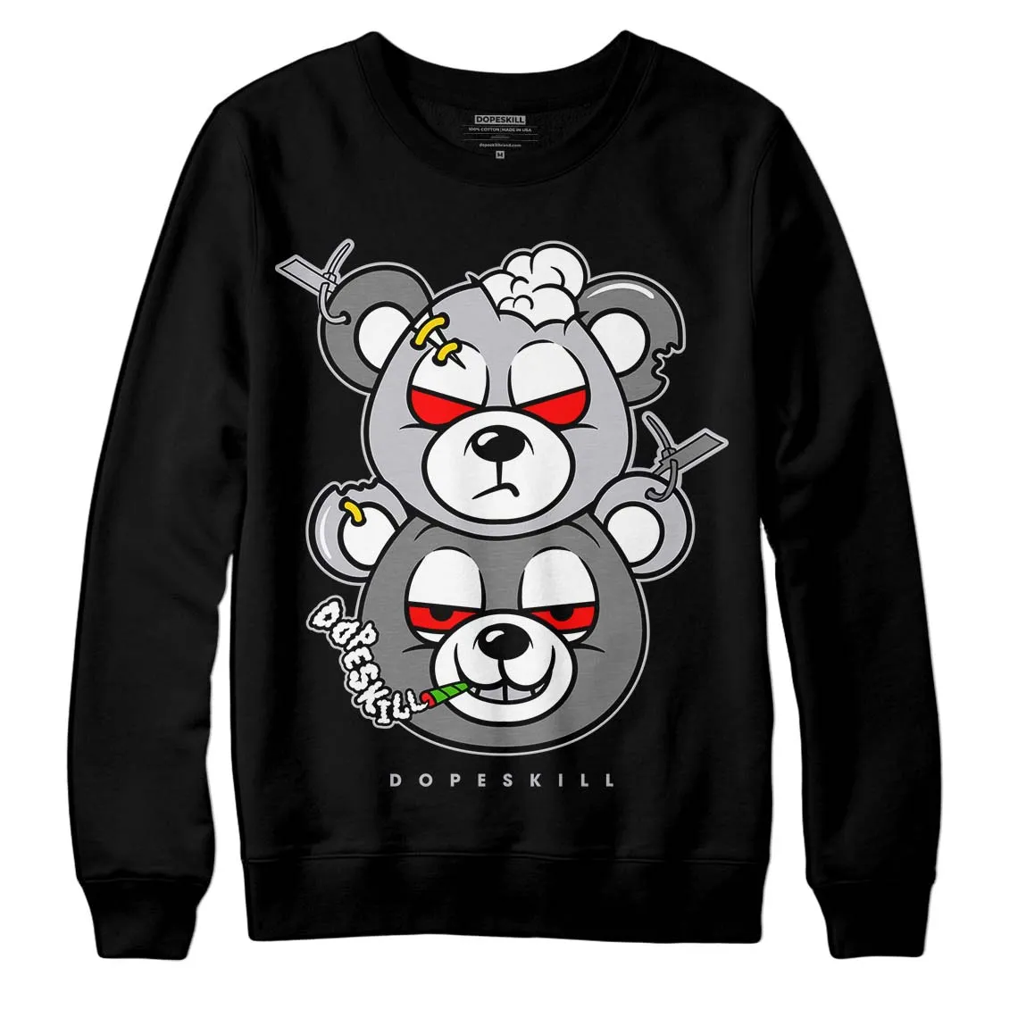 Grey Collection DopeSkill Sweatshirt New Double Bear Graphic sold by DopeSkill product image thumbnail 2