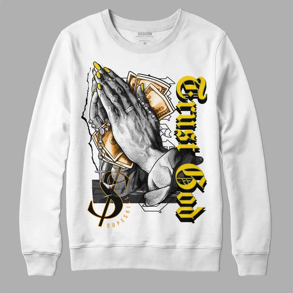 Yellow Ochre 6s DopeSkill Sweatshirt Trust God Graphic sold by DopeSkill product image thumbnail 2