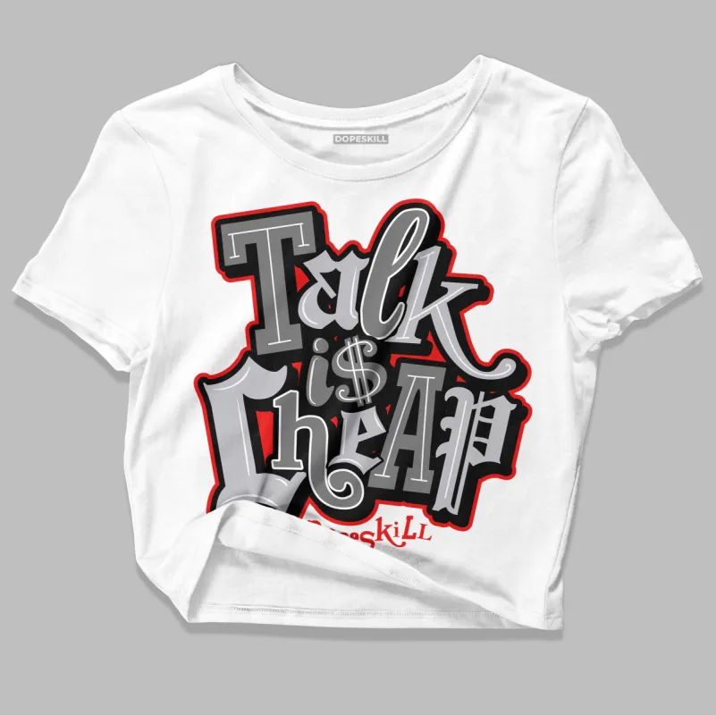 Grey Collection DopeSkill Women's Crop Top Talk Is Chip Graphic sold by DopeSkill