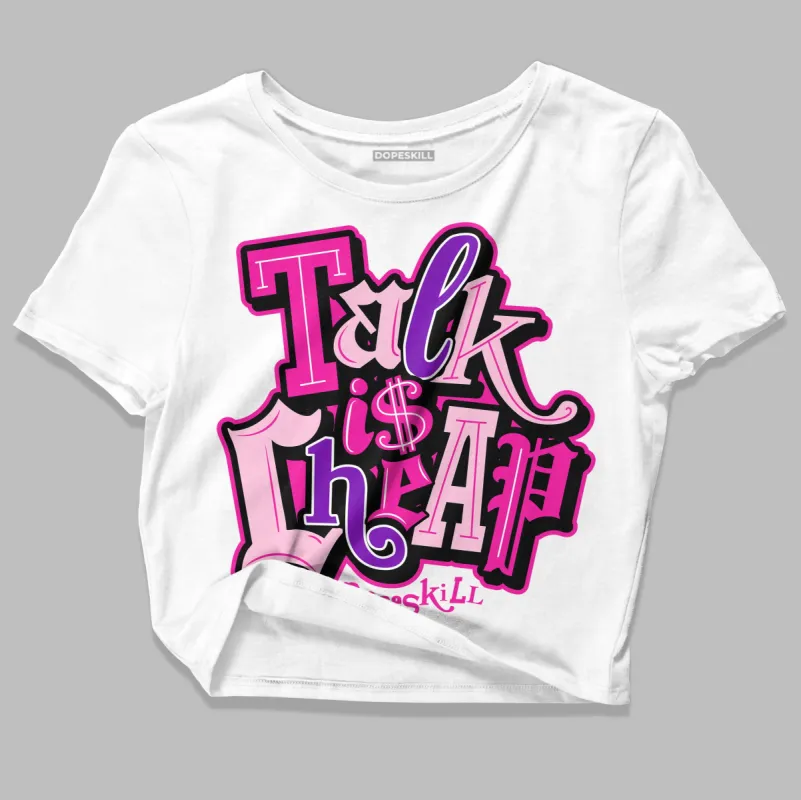 Pink Collection DopeSkill Women's Crop Top Talk Is Chip Graphic sold by DopeSkill